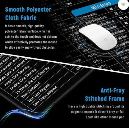 English Shortcut Keys Desk pad