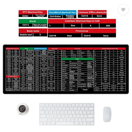 English Shortcut Keys Desk pad