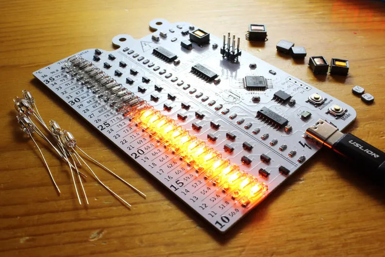 Juno Neon Thermometer DIY Soldering Project Kit