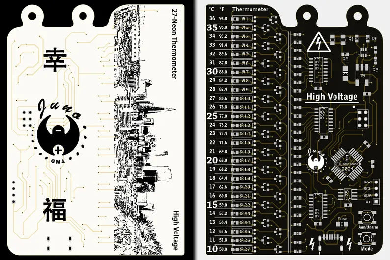 Juno Neon Thermometer DIY Soldering Project Kit